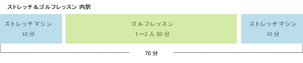 少人数制ストレッチ＆ゴルフレッスン 内訳